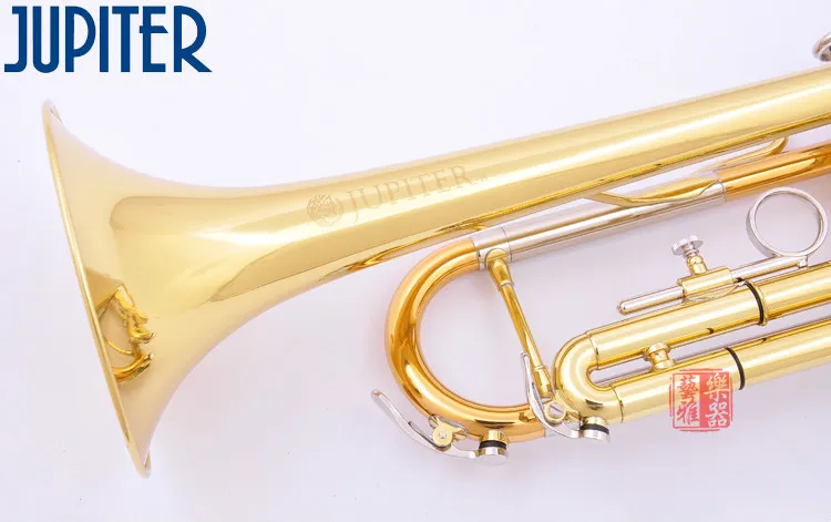 JUPITER JTR-408 Tromba in Sib professionale Tromba in ottone laccato oro Eseguire strumenti con custodia e bocchino Spedizione gratuita