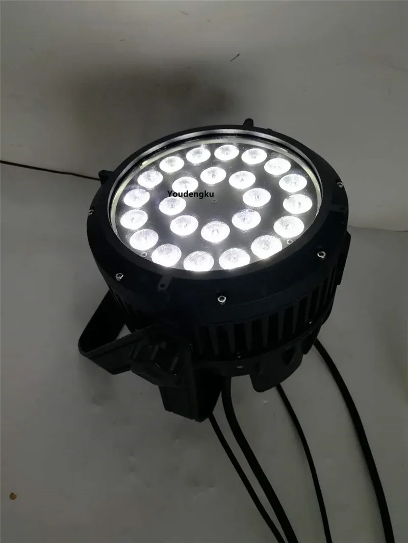 8 stycken Julljus utomhusprojektorn PAR LED 24x12W Iluminacion DJ Par 64 LED Vattentät 4In1 RGBW par