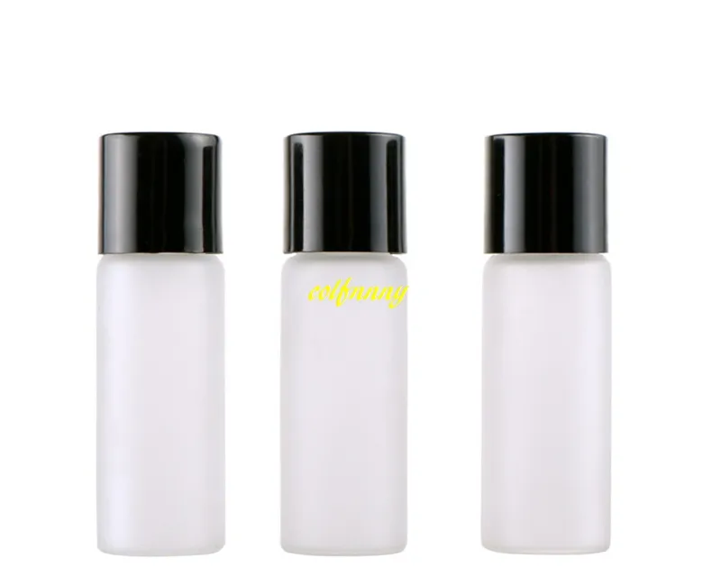 20 stks / partij 15 * 60mm maat 5 ml frosting glazen rol op essentiële olie lege parfum fles roestvrij stalen roller bal navulbaar