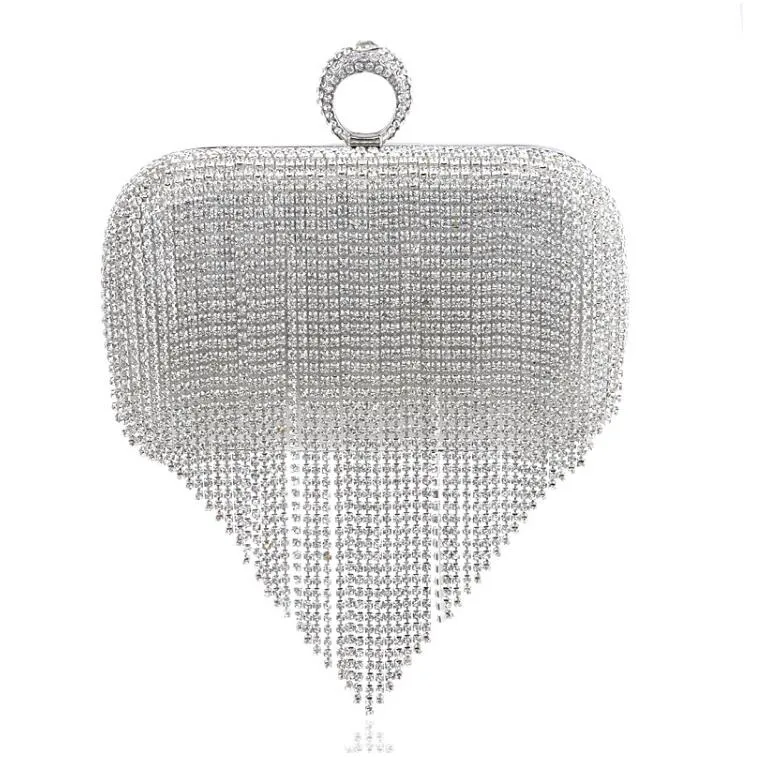 Fashion Europe och USA Tassel Evening Evening Bag 6 Färger Luxury Banquet Evening Bag2148537