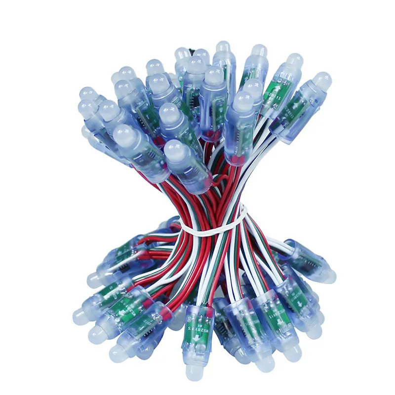 Cyfrowe moduły światła piksela WS2811 Pełny kolor DC 5V Wprowadzenie IP68 Wodoodporne sznurki LED RGB