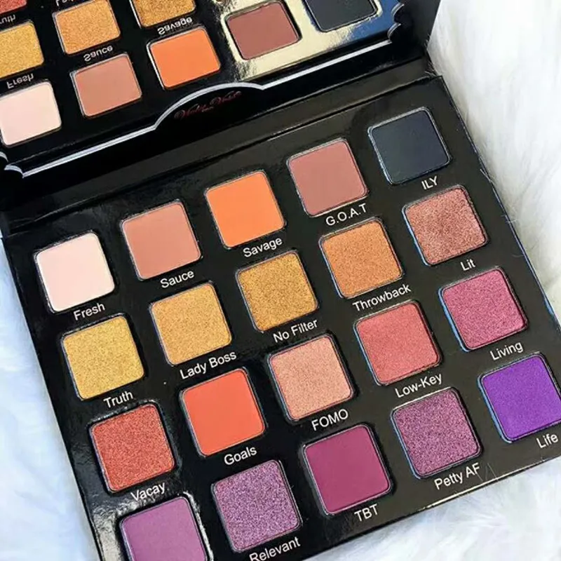 Nyår och violett Voss Pro Eye Shadow Palette 20 Färger Ögonskugga Palett Toppkvalitet 