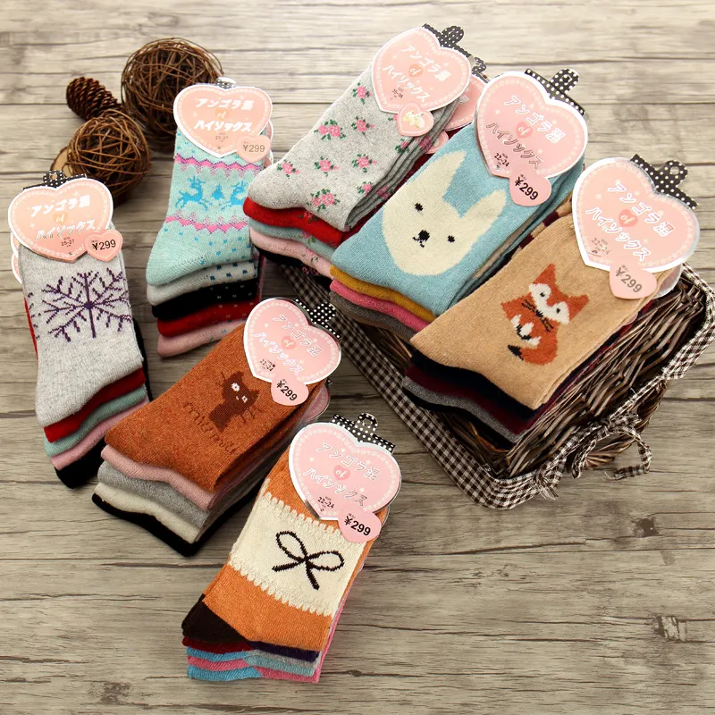 Calcetines De Invierno Para Niñas - Pack De 6 Pares Térmicos Y Cálidos Con Diseños Coloridos