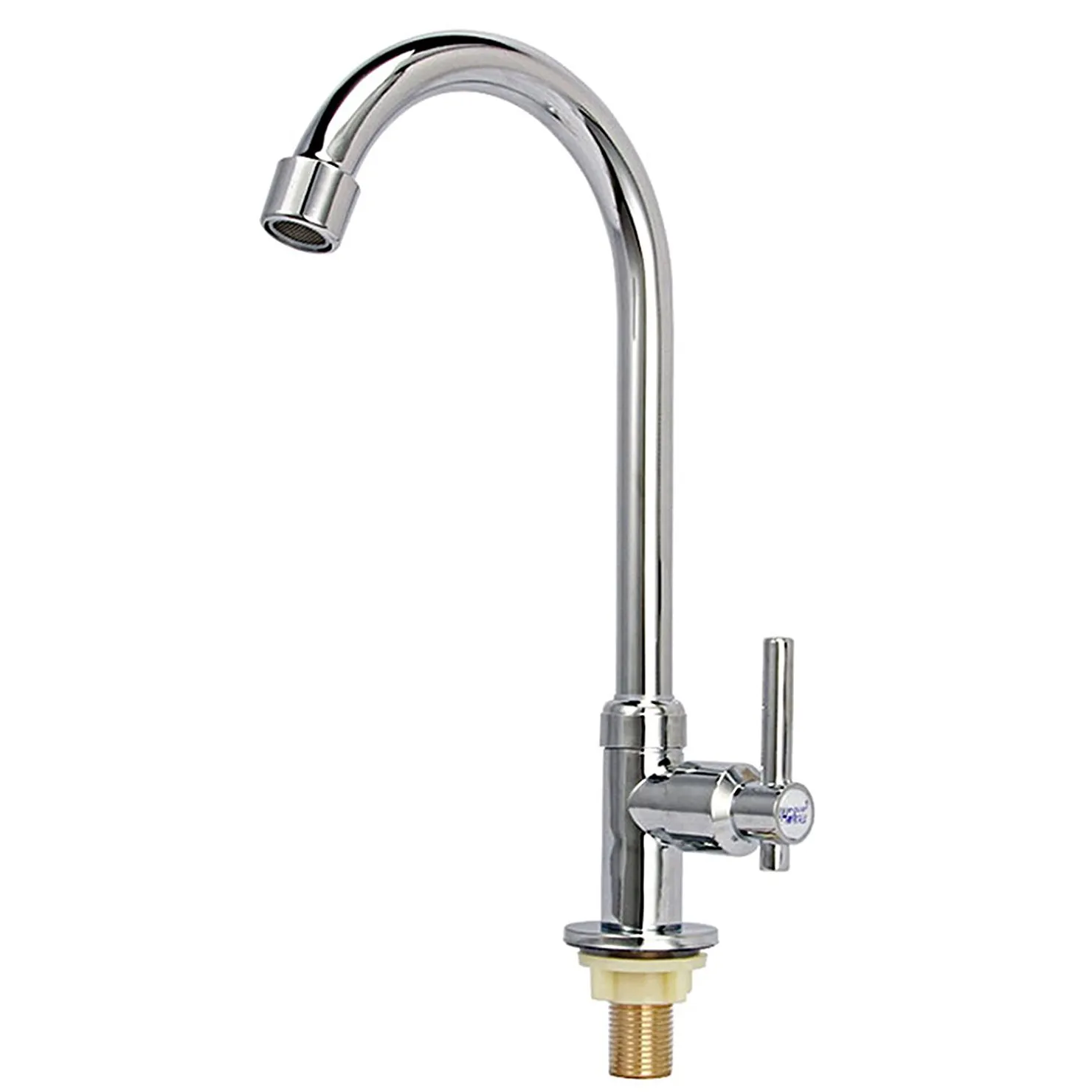 Easy Install Stainless Steel Bathroom Faucet Single Handle Single Hole High Arc Cold Water Sink Faucets for Bathroom,Outdoor Garden and Bar.