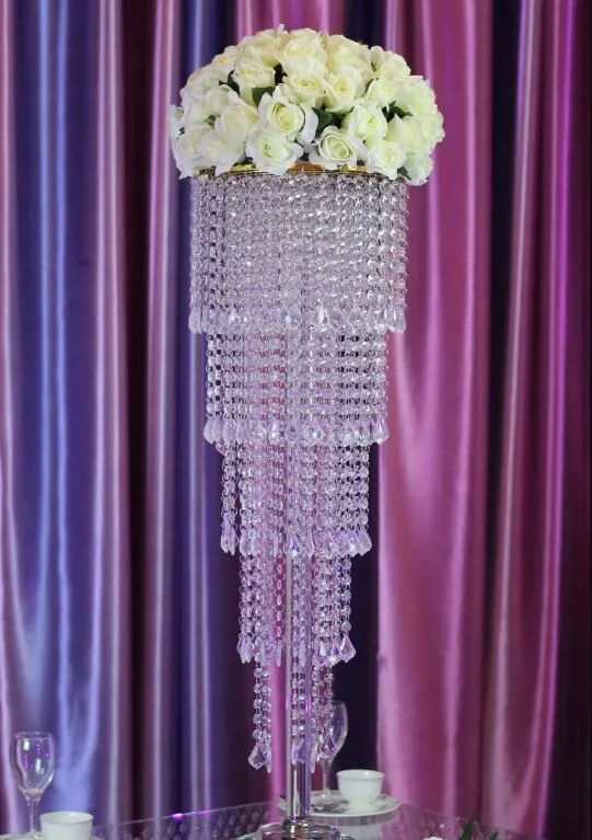 5 Tiers K9 Crystal Transparent Party Decoration Wedding Centerpiece / 80cm (H) Wedding Table Centerpiece