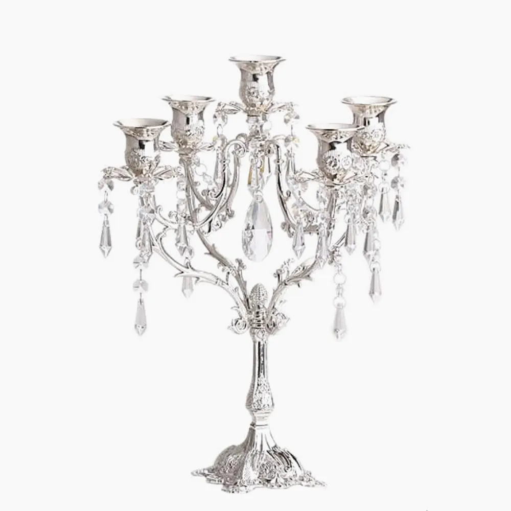 Europejski styl Candelabra Romantyczny Candlelight 3 Arms / 5 Dinner Candlestick Lights Świecznik Dom i Wedding Table Decor