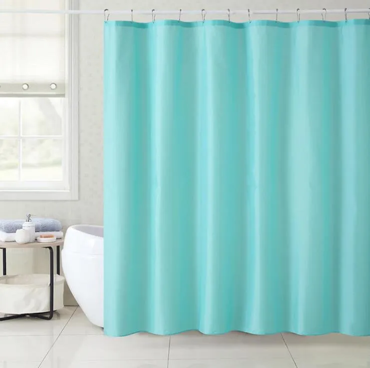 Улучшенный душ занавес водонепроницаемый полиэстер ткань занавес ванны для ванной комнаты украсить шторы чистый цвет подгонять 72 " х 72"