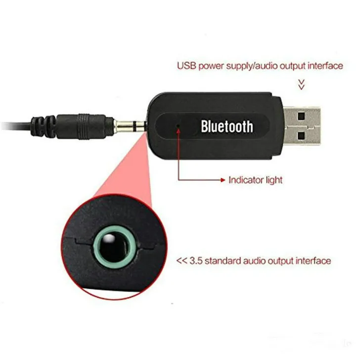 USB Aux ricevitore Bluetooth portatile 3,5 millimetri Bluetooth Audio Car Stereo vivavoce Wireless Music Adapter iPhone Samsung Android Phone OM-Q5