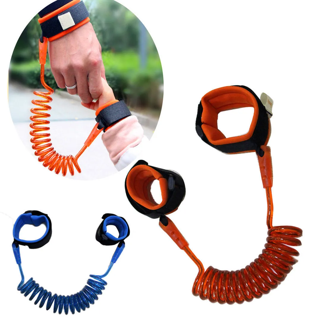 Bracelet anti-perte pour bébés et enfants, 1.5M 2M 2.5M, lien de poignet, harnais de sécurité, laisse en corde avec connecteur métallique gratuit