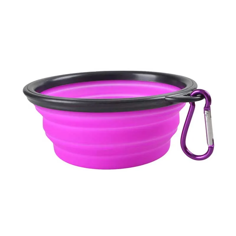Silicone Folding Dog Feeding Bowl Collapsible Cats Water Dish Cat