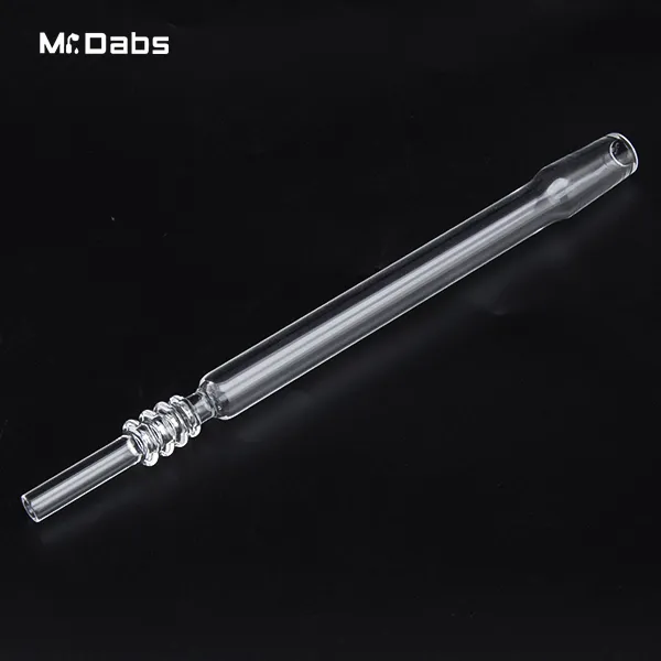 Accessoires pour fumer Embout de filtre à quartz Tube de paille pour tuyaux d'eau en verre Kits de collecte de nectar