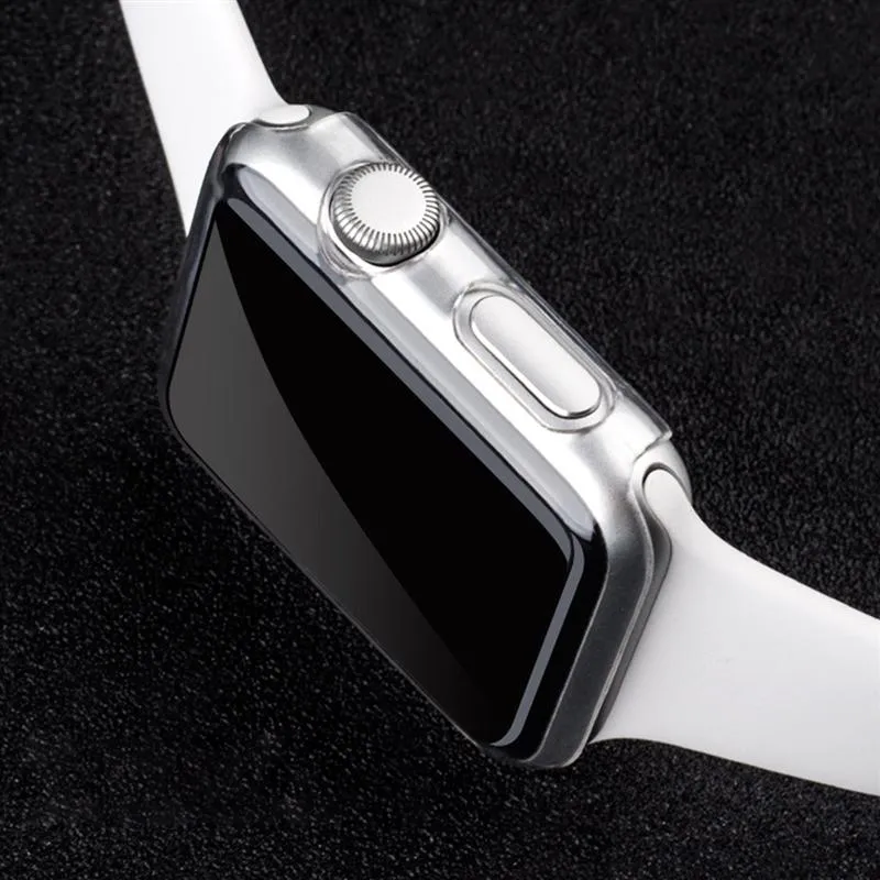 PC 커버 Apple Watch Case 45mm 41mm 44mm 40mm 42mm 38mm iWatch 액세서리 하드 범퍼 스크린 프로텍터 Apple Watch Series 7 6 5 4 3 SE