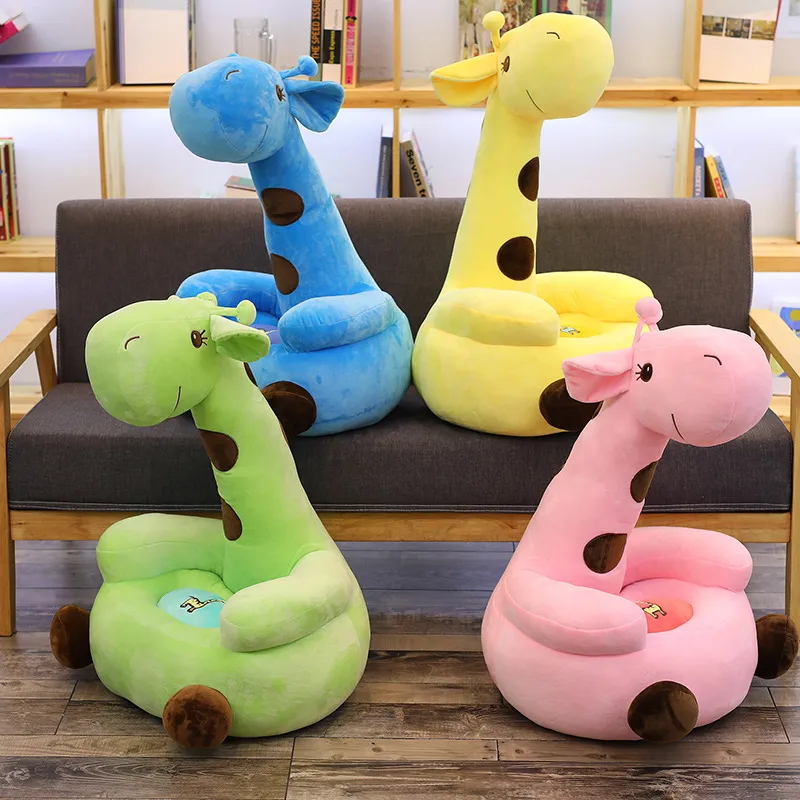 kinderen schattige dier cartoon giraffe kind lezen kleine sofa seat single luie tatami baby kruk 70x45cm dy50466