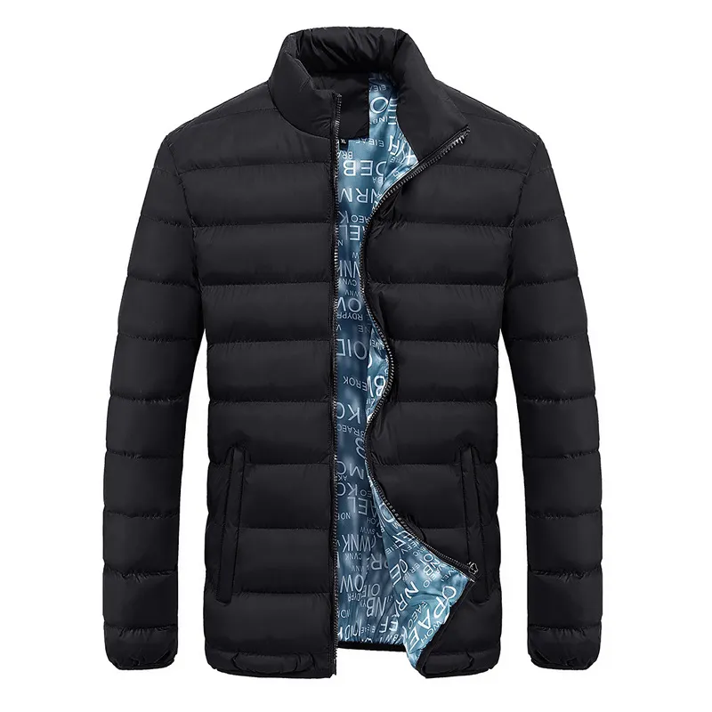 2018 Bomber Jacket Men Autumn Winter Slim Fit Casual Jackets Homme Solid Cool Design Mandarin Collar Brand Clothing Coats M-4XL
