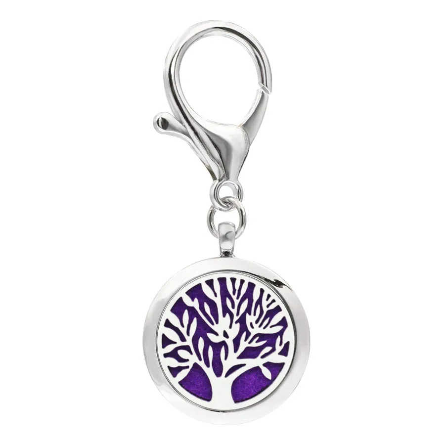 Hund / Cat Paw Keychain Essential Oil Aroma Diffuser Parfym Locket med hummerlås Keychain Keyring med 5 st Free Pads KA61-KA70