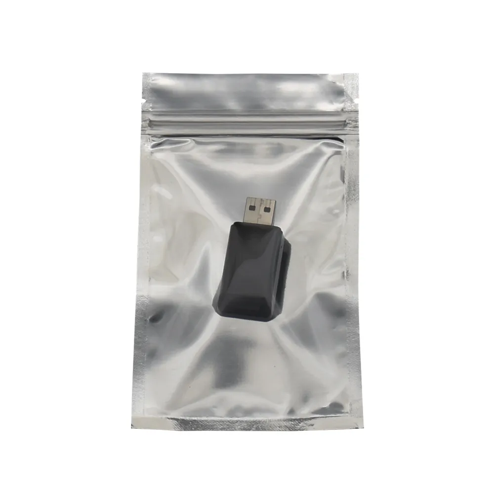 9 * 16 cm 3,54 '' x 6,3 '' Feuille d'aluminium Pochette à fermeture éclair en plastique refermable à l'avant au détail Zip Lock Pack Sac Zip lock Mylar Food Bag Package