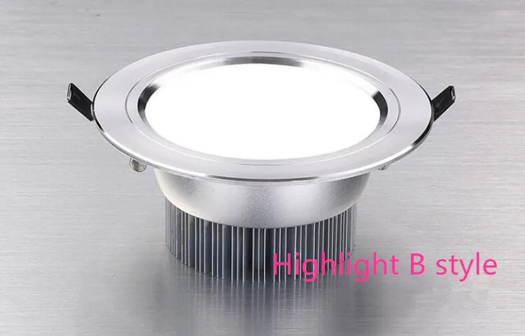 ny bra led downlight 3W 5W 7W 9W 12W 15W 18W taklampa infälld downlights rund led panelljus 85-265V