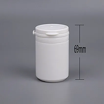 60ML plastic packaging solid bottles with tear open lid candy plastc PE chewing gum bottle