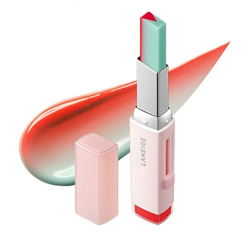 Fashion Korean Bite Läppstift v Klippning Två Ton Tint Silky Fukturzing Nourishing Lipsticks Balm Lip Cosmetic