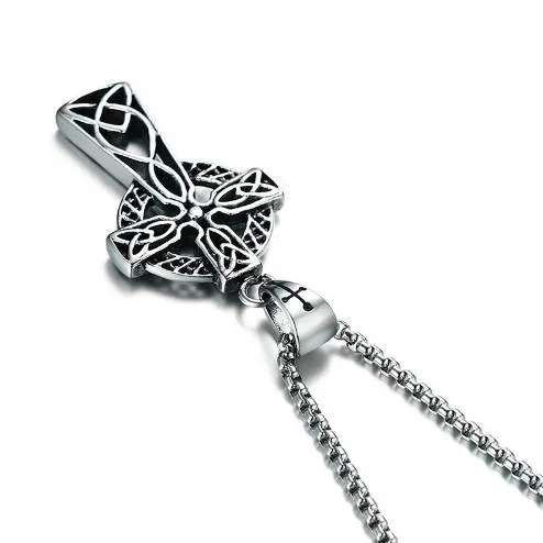 Vnox Celtic Cross Pendant Men Necklace High Quality Stainelss Steel Cool Punk Jewelry 24 Chain248k