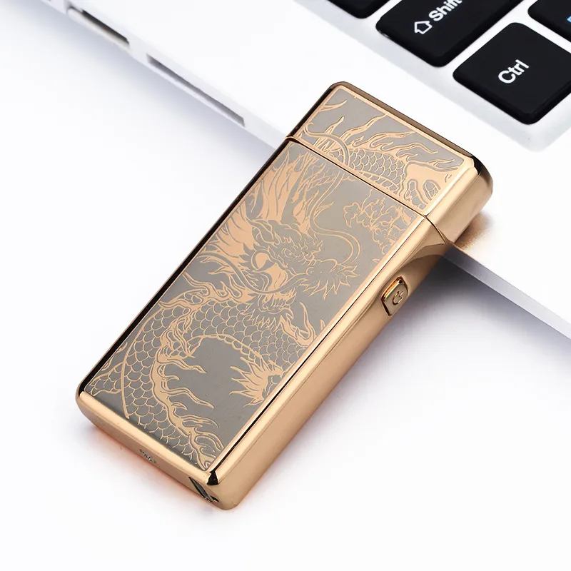 New Double ARC Electric USB Lighter Rechargeable Plasma Windproof Pulse Flameless Cigarette lighter colorful charge usb lighters