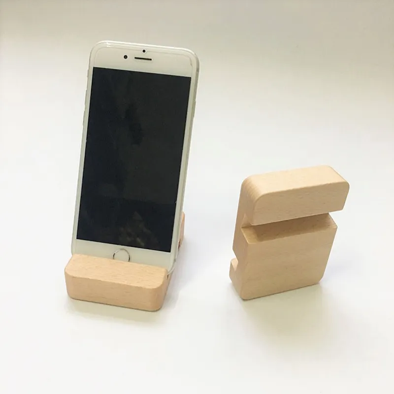 Soporte para teléfono de madera de haya para iPhone 6 6s 7 Plus Soporte para teléfono móvil Soporte de madera para iPhone 6 s LZ1608