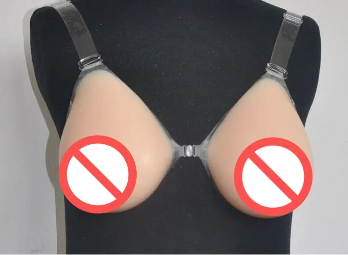 Formas de mama de silicone para homensStrap-On Full Silicone Forma de Mama Falso Boobs Enhancer 800g / Par Frete grátis, 2014 NOVA presente