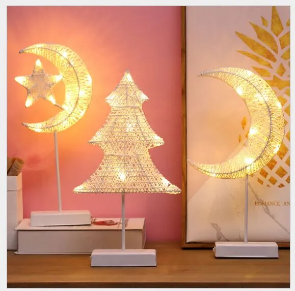 Batterilevering Creative LED Starlove HeartChristmas Tree Night Lights Lamp LED Flash Toys Lighting Table Lamps3768222