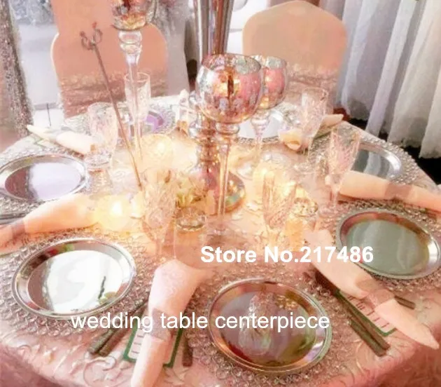 Crystal Wedding Glass Charger Plates Wholesale