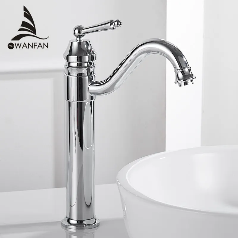 Basin Kranen Vergulde Dek Gemonteerde Badkamer Kranen Messing Badkamer Taps Mixer Crane Torneira Single Handle Faucet 6633