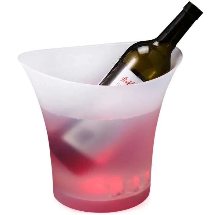 5L Waterproof Plastic LED Ice Bucket Color Changing Bars Nightclubs LED LIGHT Beer Bucket Bars Night Party SN1211