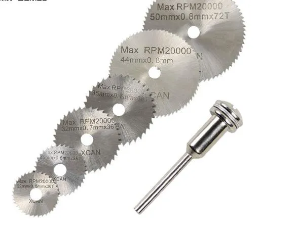 HSS Ferramentas Rotativas Lâminas de Serra Circular Discos De Corte Mandril Cutoff Cutter ferramentas de Poder multitool dremel ferramentas