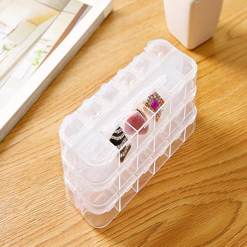 New 12 Slots Cells Portable Jewelry Tool Box With Number Container