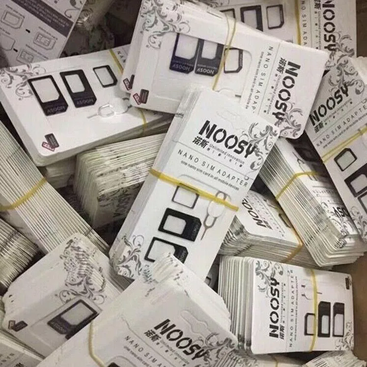 NOOSY 나노 심 마이크로 표준 카드 변환 변환기 나노 어댑터 마이크로 카드 아이폰 6 플러스 모든 모바일 장치 S10