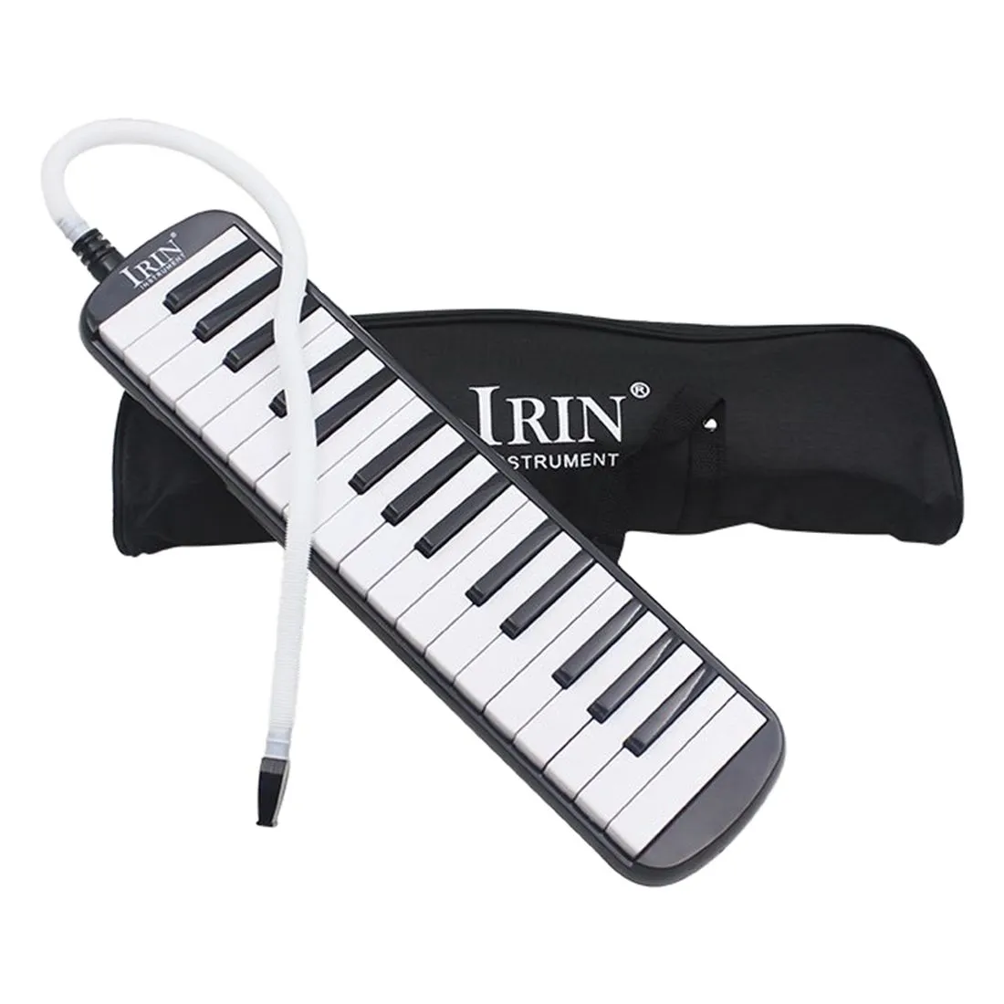 Irin 1 세트 32 주요 피아노 스타일 Melodica와 Box Organ 아코디언 구강 조각 블로우 키 보드 (검은 색)