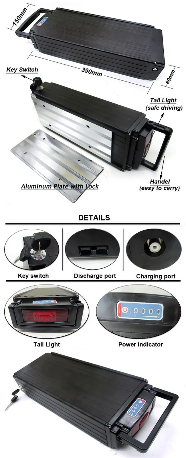 black rear battery