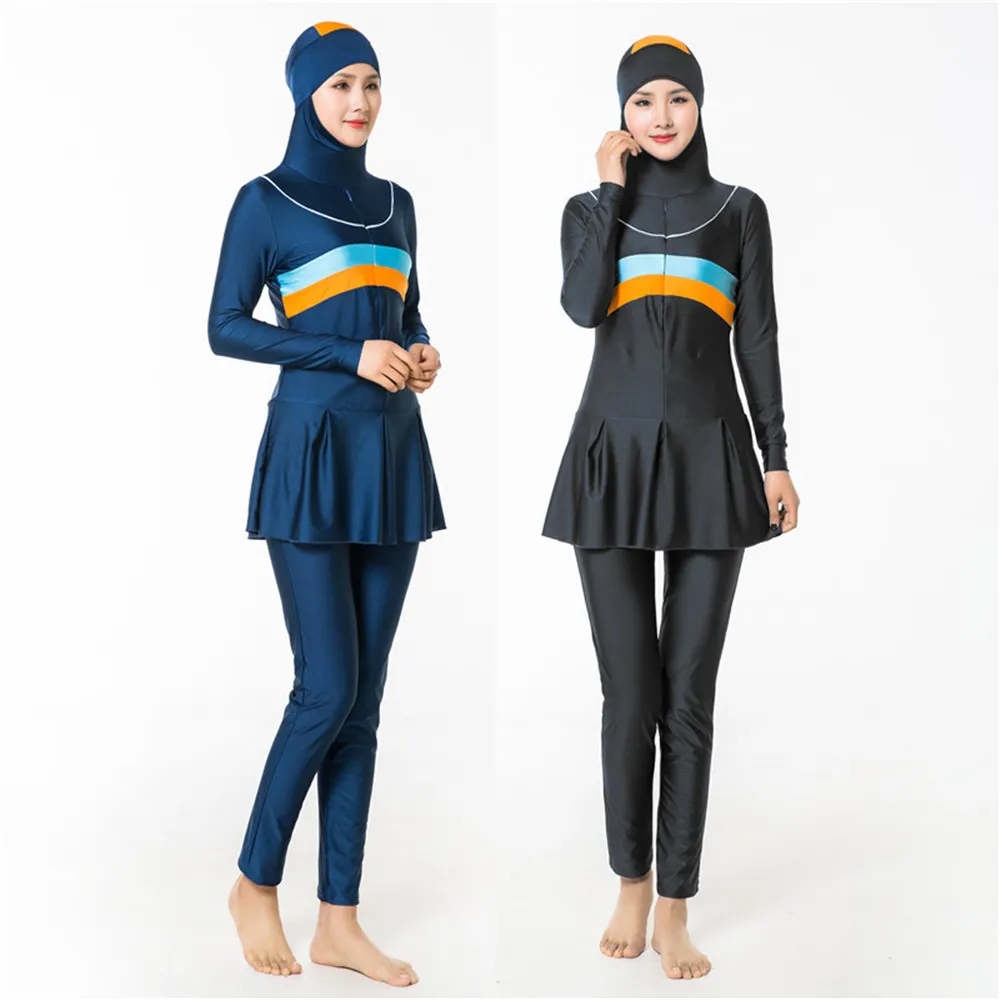 Muslimische Bademode, islamischer Badeanzug, Sonnenschutz, volle Abdeckung, konservative Burkinis, Badebekleidung in Übergröße für Damen, Surfbekleidung