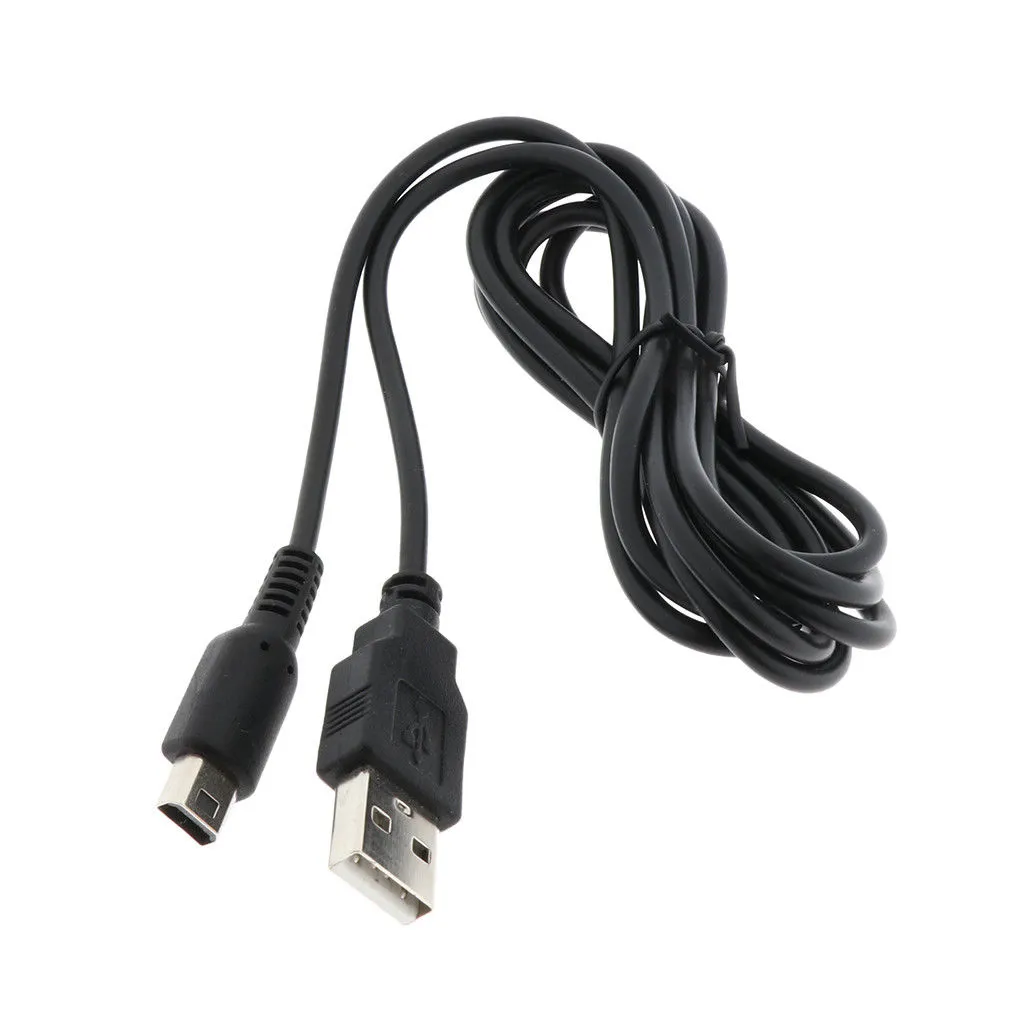 1.2M黒USB電源充電器の充電コードデータケーブルコードNintend Wii Uゲームパッドパッドコントローラ高品質高速船