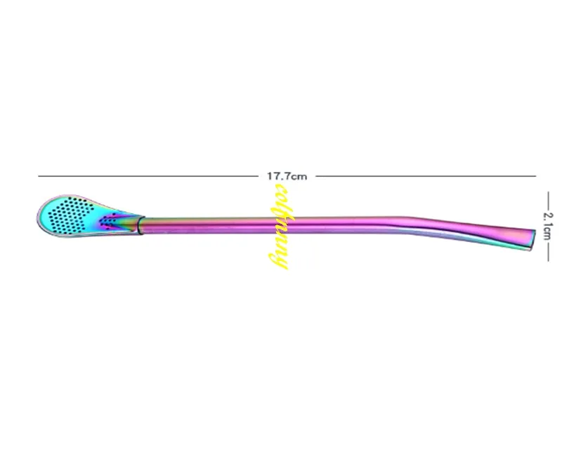 Pailles colorées en acier inoxydable, filtre, cuillère à paille pour thé et café, outil de bar à thé Yerba, 100 pièces