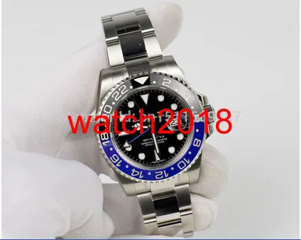 새로운 최고 품질의 럭셔리 시계 사파이어 116710 II 블랙 블루 세라믹 자동 남자 시계 시계 0Riginal Box