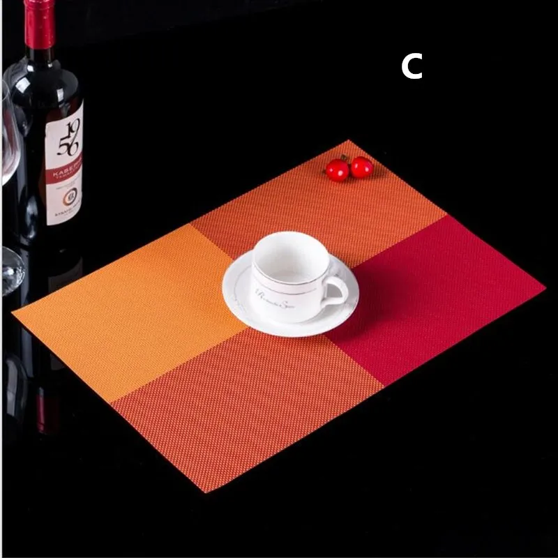 placemat fashion pvc dining table mat dise bowl pad waterproof pad slip-resistant placemat Table Decoration