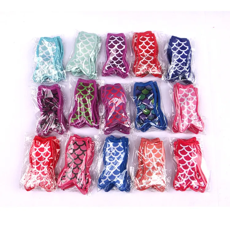 New Mermaid printing popsicle holders Ice Popsicle sleeves freezer Pop holders for kids Summer Ice Cream Tools WX9-429