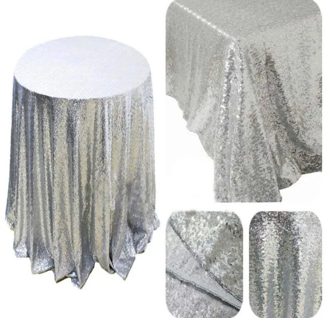 Tovaglia con paillettes Tovaglia rotonda con paillettes glitterate per banchetti nuziali230q