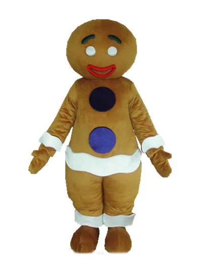 2018 Remise costume de mascotte de bonhomme en pain d'épice de vente d'usine pour adultes nouveaux costumes d'anime de thème de pain d'épice de gingembre de Noël carnivcal