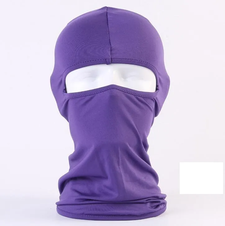 Partihandel Utomhusskydd Fullt ansikte Spandex Balaclava Headwear Skor Neck Cykling Masker Motorcykel Bike Face Mask Tactical Hood