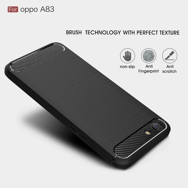 Mobilephone Cases For OPP A83 Luxury Carbon Fiber heavy duty case for OPP A83 back cover Free DHL shipping