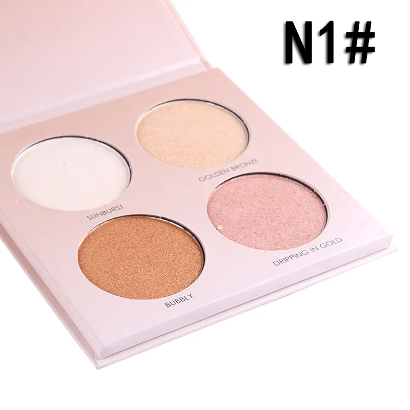 4 Colors Highlighter Galaxy Diamond Glitter Highlighter Dust Pigment Loose  Powder Contouring Lasting Face Shimmer Palette Makeup