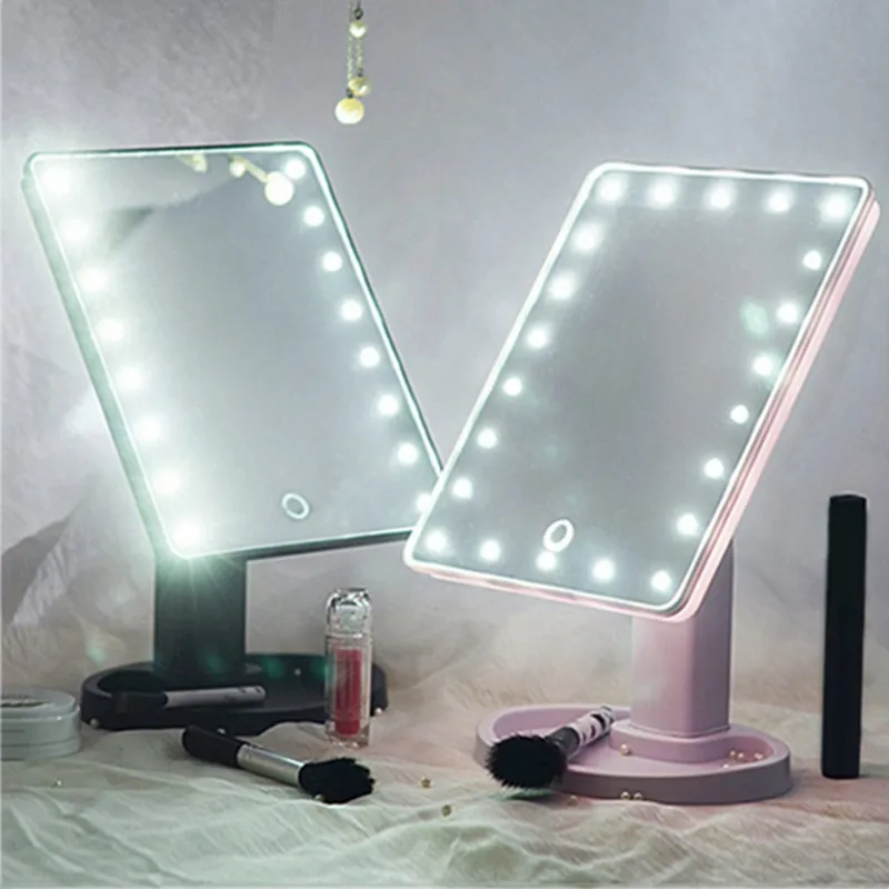 LED Makeup Mirror 22 Lights Compact Mirrors Bathroom Dressing Table Lighting Dimmable LED Lamp