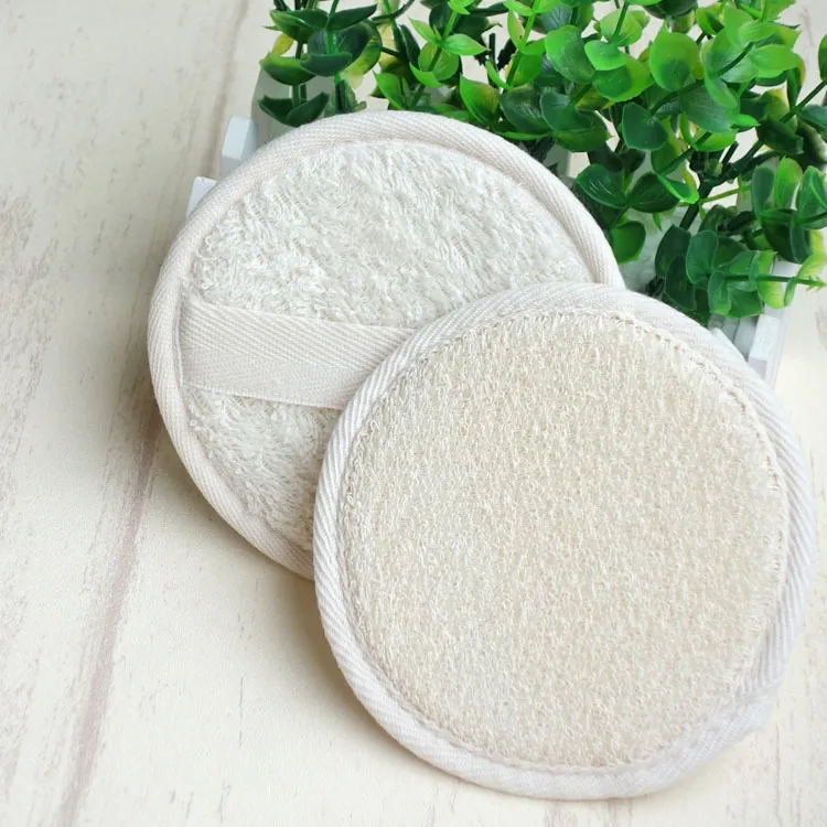 circular Ramie cloth Shower Scrubber Exfoliating Scrub Body Massage Sponge Wash Skin Spa Foam Bath Glove5854540