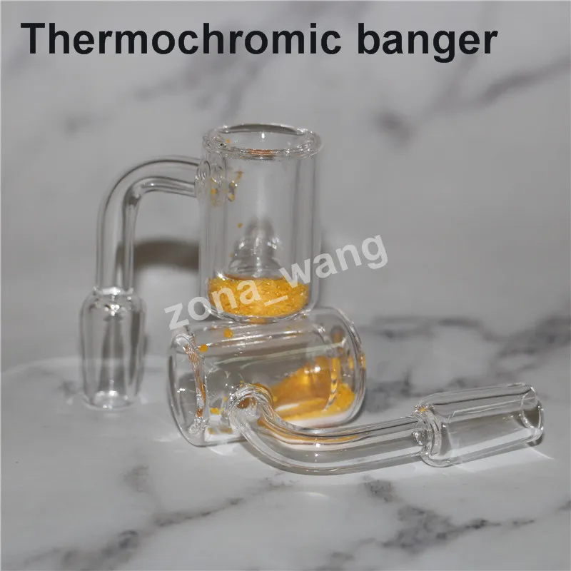 Курительные трубы Ведро Bangers 14 мм Мужской Женский Цвет Изменение кварцевых термохромных гвоздей для стекла BONGS DAB